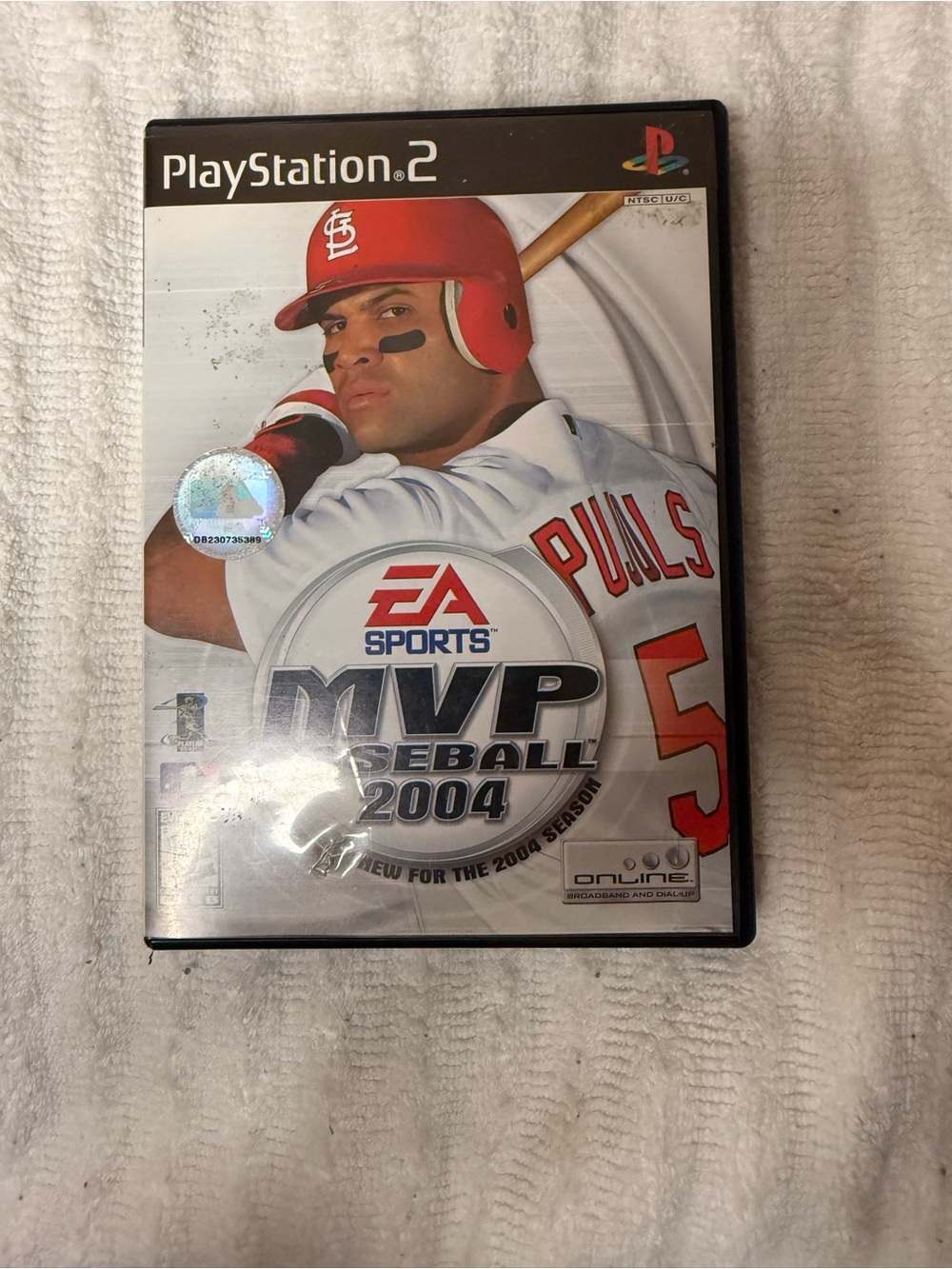 MVP Baseball 2004 PlayStation 2 Game - Red/White Jacket Cover